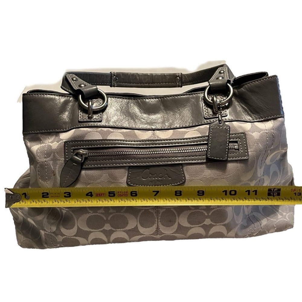 Coach Silver Signature Penelope Large Shopper Tote Bag with original Tag - Picture 10 of 15